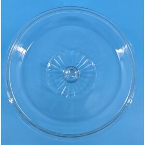 Pyrex 624C Glass Replacement Lid 8.75" Round Petals Clear for 2 Qt Casserole 024